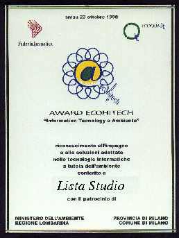 Premio Award Ecohitech a Lista Studio
